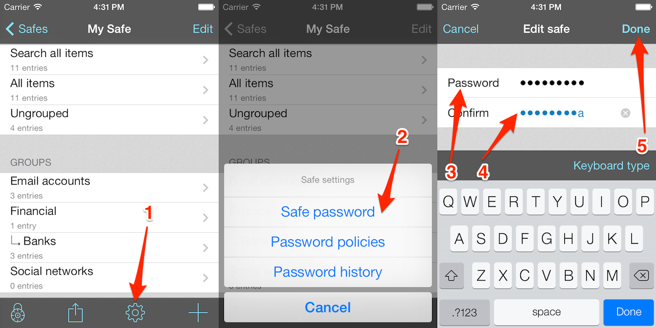 passwordsafe android not copy and paste